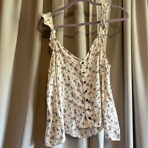 AE Floral Tank button down